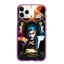 Чехол iPhone 11 Pro матовый ARCANE JINX ОБЛОЖКА LEAGUE OF LEGENDS