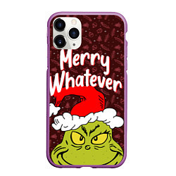 Чехол iPhone 11 Pro матовый ГРИНЧ GRINCH WHATEVER, цвет: 3D-фиолетовый