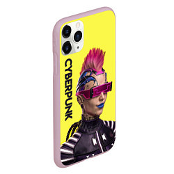 Чехол iPhone 11 Pro матовый Cyberpunk Панк, цвет: 3D-розовый — фото 2