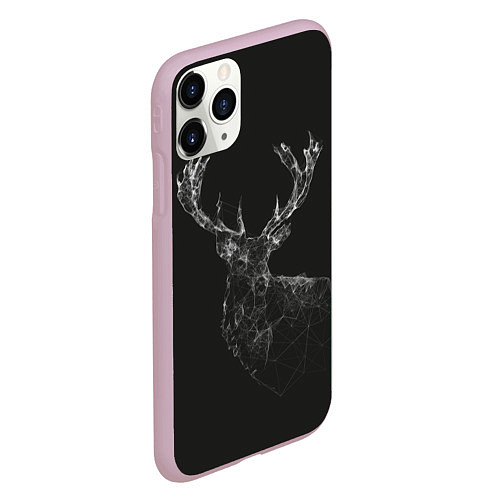 Чехол iPhone 11 Pro матовый DEER POLYGONS / 3D-Розовый – фото 2