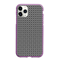 Чехол iPhone 11 Pro матовый Коллекция Journey Клетка 119-9-7 Дополнение к Снеж, цвет: 3D-фиолетовый