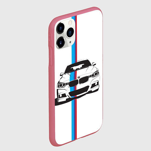 Чехол iPhone 11 Pro матовый BMW WILD BEAST / 3D-Малиновый – фото 2