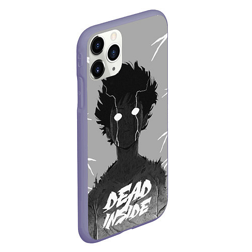 Чехол iPhone 11 Pro матовый DEAD INSIDE Mob psycho / 3D-Серый – фото 2