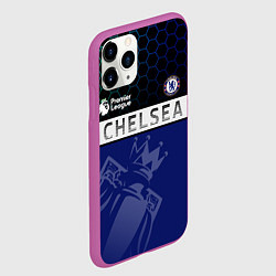 Чехол iPhone 11 Pro матовый FC Chelsea London ФК Челси Лонон, цвет: 3D-фиолетовый — фото 2