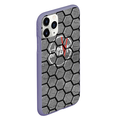 Чехол iPhone 11 Pro матовый Барадак на гранитной плитке / 3D-Серый – фото 2