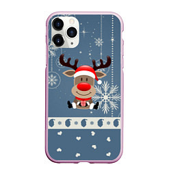 Чехол iPhone 11 Pro матовый New Years Deer