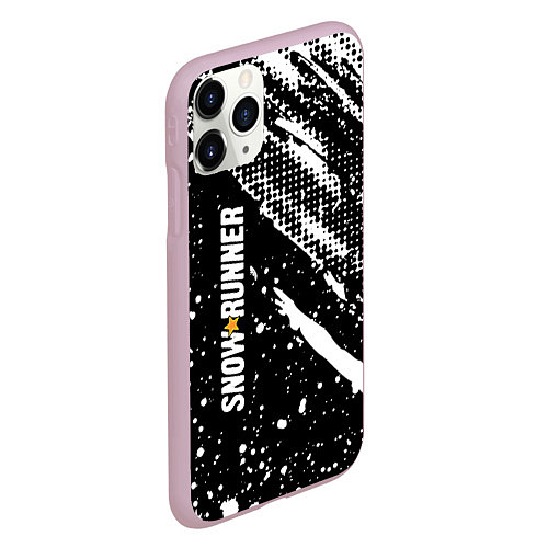 Чехол iPhone 11 Pro матовый SnowRunner Logo / 3D-Розовый – фото 2