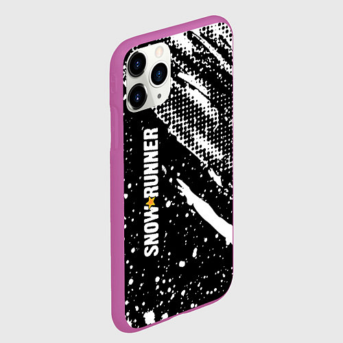 Чехол iPhone 11 Pro матовый SnowRunner Logo / 3D-Фиолетовый – фото 2