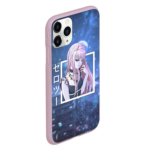 Чехол iPhone 11 Pro матовый Zero Two в платье, Darling in the Franxx / 3D-Розовый – фото 2