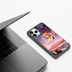 Чехол iPhone 11 Pro матовый Рафталия Raphtalia, Восхождение Героя Щита, цвет: 3D-темно-зеленый — фото 2