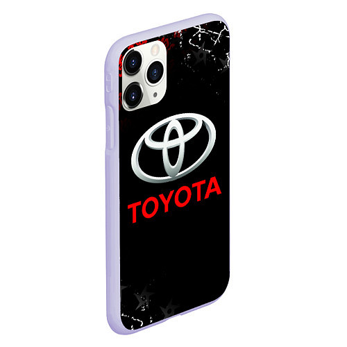 Чехол iPhone 11 Pro матовый TOYOTA JAPAN RED STYLE ТОЙОТА ЯПОНИЯ / 3D-Светло-сиреневый – фото 2