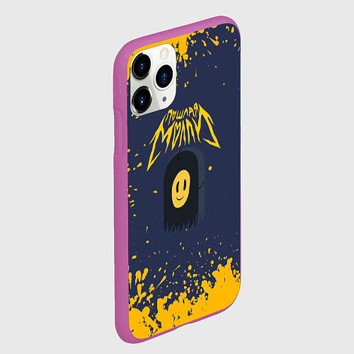 Чехол iPhone 11 Pro матовый Пошлая Молли брызги красок / 3D-Фиолетовый – фото 2