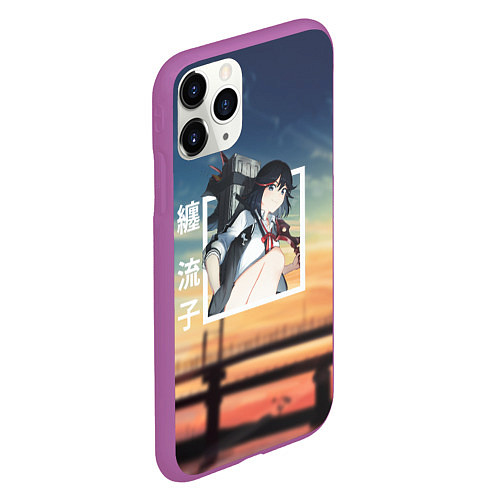 Чехол iPhone 11 Pro матовый Убей или умри Kill la Kill, Рюко Матой / 3D-Фиолетовый – фото 2