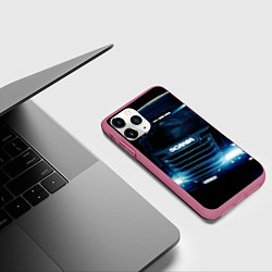 Чехол iPhone 11 Pro матовый SCANIA Дальнобой 2022, цвет: 3D-малиновый — фото 2