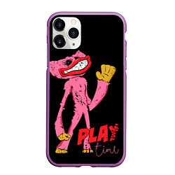 Чехол iPhone 11 Pro матовый Розовый Хагги Poppy Playtime, цвет: 3D-фиолетовый