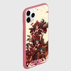 Чехол iPhone 11 Pro матовый ЛИГА ЛЕГЕНД JINX ARCANE, цвет: 3D-малиновый — фото 2