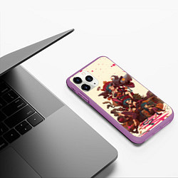 Чехол iPhone 11 Pro матовый ЛИГА ЛЕГЕНД JINX ARCANE, цвет: 3D-фиолетовый — фото 2