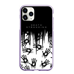Чехол iPhone 11 Pro матовый Death Stranding Отпечаток ладони, цвет: 3D-светло-сиреневый