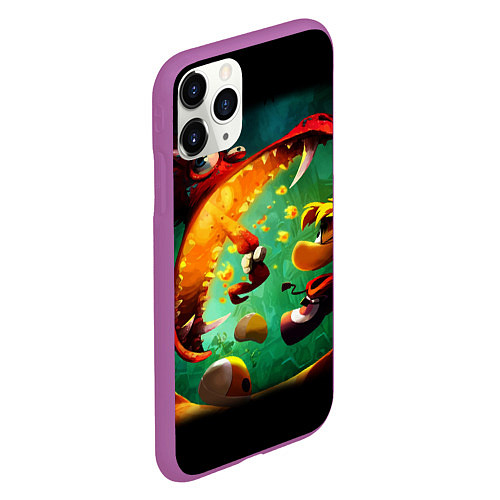 Чехол iPhone 11 Pro матовый Rayman Legend / 3D-Фиолетовый – фото 2