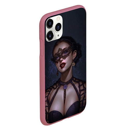 Чехол iPhone 11 Pro матовый ЙЕННИФЕР ВЕДЬМАК 2 / 3D-Малиновый – фото 2