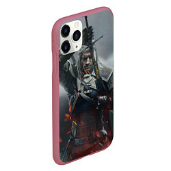 Чехол iPhone 11 Pro матовый ВЕДЬМАК СЕРИАЛ ДИКАЯ ОХОТА, цвет: 3D-малиновый — фото 2