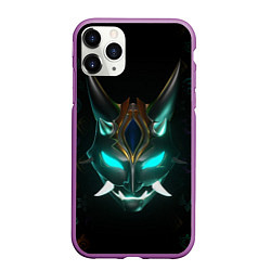 Чехол iPhone 11 Pro матовый МАСКА СЯО, GENSHIN IMPACT, СИМВОЛЫ, цвет: 3D-фиолетовый