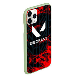 Чехол iPhone 11 Pro матовый Valorant Fire, цвет: 3D-салатовый — фото 2