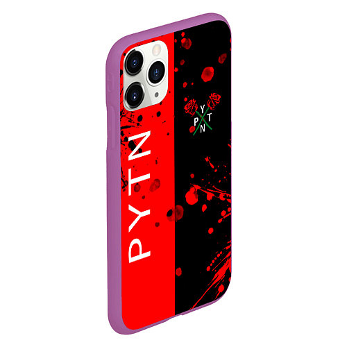 Чехол iPhone 11 Pro матовый Payton Moormeie брызги / 3D-Фиолетовый – фото 2