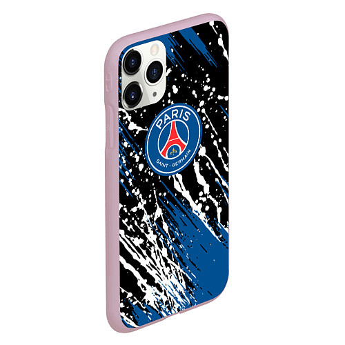 Чехол iPhone 11 Pro матовый PSG футбольный клуб / 3D-Розовый – фото 2