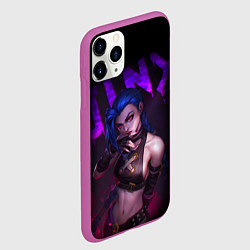 Чехол iPhone 11 Pro матовый JINX ARCANE НАДПИСЬ LEAGUE OF LEGENDS, цвет: 3D-фиолетовый — фото 2