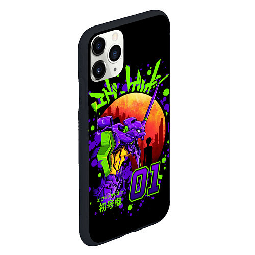 Чехол iPhone 11 Pro матовый Евангелион - Neon Genesis Evangelion / 3D-Черный – фото 2