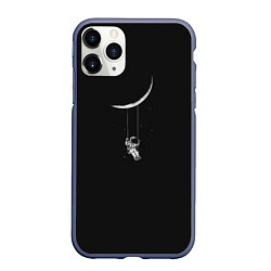 Чехол iPhone 11 Pro матовый Лунные качели dark grey theme, цвет: 3D-серый