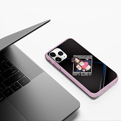 Чехол iPhone 11 Pro матовый Незуко Камадо Nezuko Kamado, Клинок, рассекающий д, цвет: 3D-розовый — фото 2