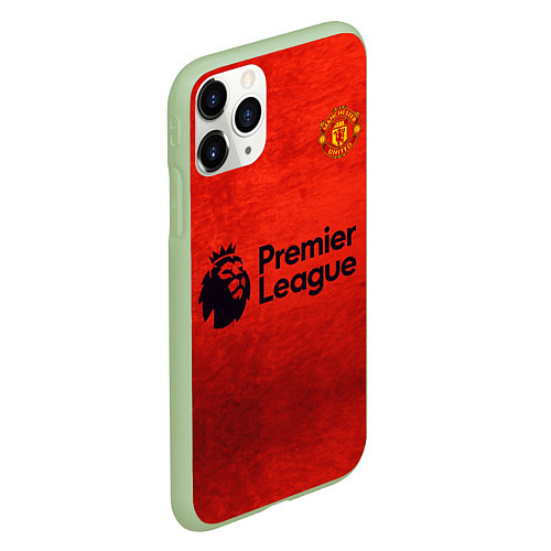 Чехол iPhone 11 Pro матовый MU Manchester United MU / 3D-Салатовый – фото 2