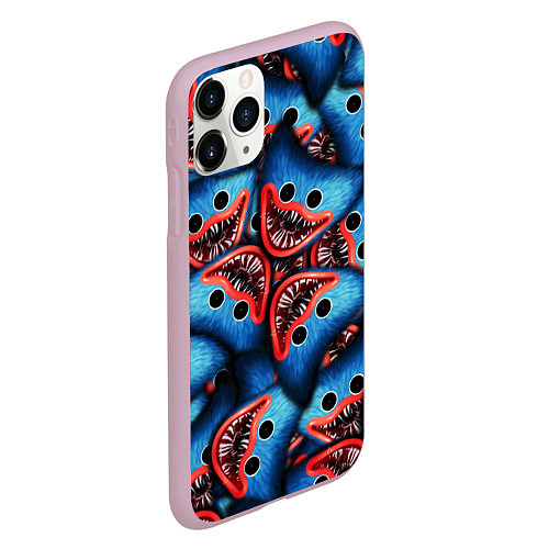 Чехол iPhone 11 Pro матовый ЛИЦО ХАГИ ВАГИ, POPPY PLAYTIME / 3D-Розовый – фото 2