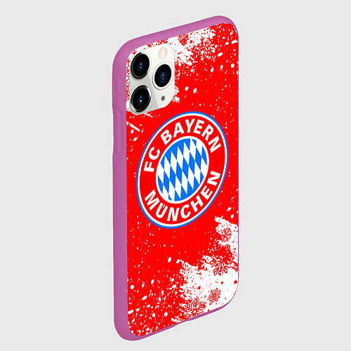 Чехол iPhone 11 Pro матовый НОВОГОДНИЙ BAYERN MUNCHEN СВИТЕР НОВОГОДНИЙ / 3D-Фиолетовый – фото 2