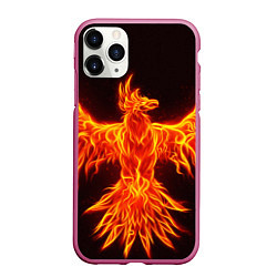 Чехол iPhone 11 Pro матовый ОГНЕННЫЙ ФЕНИКС FIRE PHOENIX