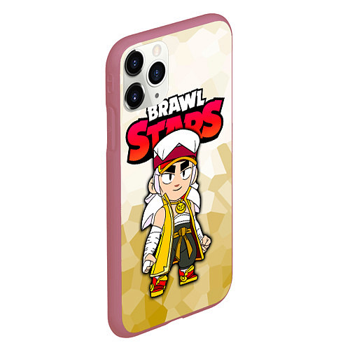 Чехол iPhone 11 Pro матовый Furious Fang Неистовый Фэнг Brawl Stars / 3D-Малиновый – фото 2