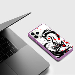 Чехол iPhone 11 Pro матовый GHOST OF TSUSHIMA ДРАКОН НА СПИНЕ, цвет: 3D-фиолетовый — фото 2