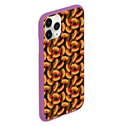 Чехол iPhone 11 Pro матовый Хот-Доги Hot Dogs, цвет: 3D-фиолетовый — фото 2