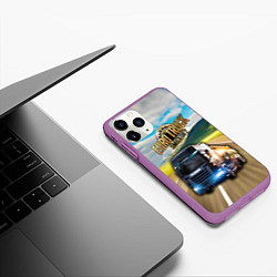Чехол iPhone 11 Pro матовый Euro Truck Simulator, цвет: 3D-фиолетовый — фото 2