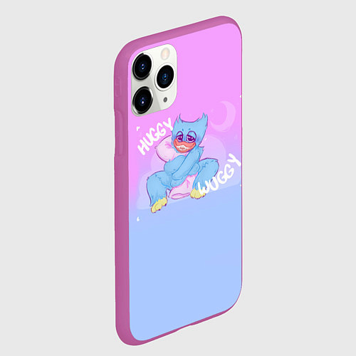 Чехол iPhone 11 Pro матовый POPPY PLAYTIME - ХАГГИ ВАГГИ С ПОДУШКОЙ / 3D-Фиолетовый – фото 2