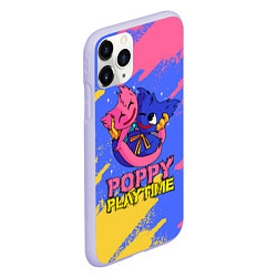 Чехол iPhone 11 Pro матовый Huggy Wuggy and Kissy Missy Poppy Playtime, цвет: 3D-светло-сиреневый — фото 2