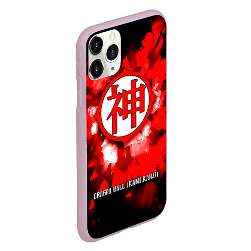 Чехол iPhone 11 Pro матовый Dragon Ball - Kami Kanji / 3D-Розовый – фото 2