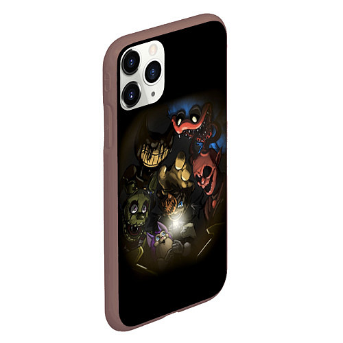 Чехол iPhone 11 Pro матовый POPPY PLAYTIME FIVE NIGHTS AT FREDDYS BENDY / 3D-Коричневый – фото 2