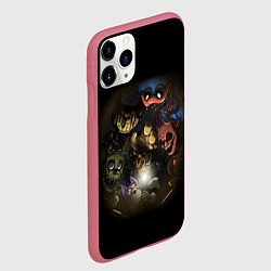Чехол iPhone 11 Pro матовый POPPY PLAYTIME FIVE NIGHTS AT FREDDYS BENDY, цвет: 3D-малиновый — фото 2
