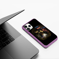 Чехол iPhone 11 Pro матовый POPPY PLAYTIME FIVE NIGHTS AT FREDDYS BENDY, цвет: 3D-фиолетовый — фото 2