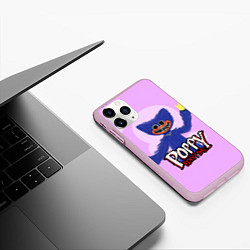 Чехол iPhone 11 Pro матовый POPPY PLAYTIME ИГРА ПОППИ ПЛЕЙТАЙМ ХАГГИ ВАГГИ, цвет: 3D-розовый — фото 2