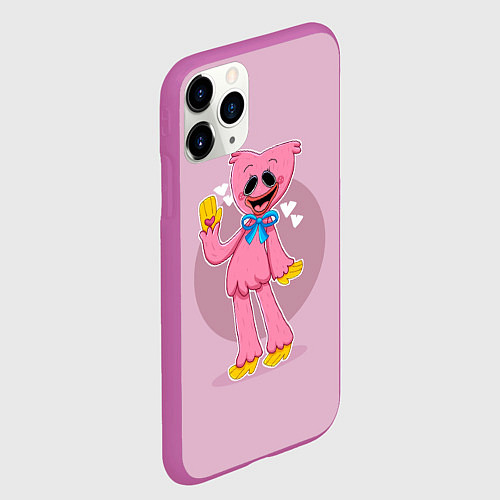 Чехол iPhone 11 Pro матовый KISSY MISSY POPPY PLAYTIME ПОППИ ПЛЕЙТАЙМ КИССИ МИ / 3D-Фиолетовый – фото 2