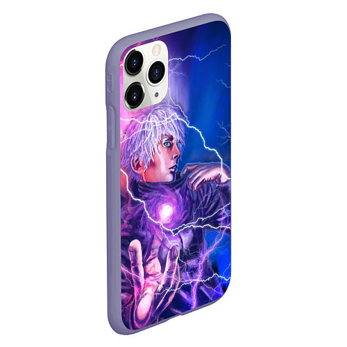 Чехол iPhone 11 Pro матовый Gojo Satoru Jujutsu Kaisen / 3D-Серый – фото 2